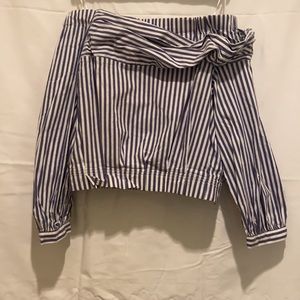 Zara off the shoulder striped top